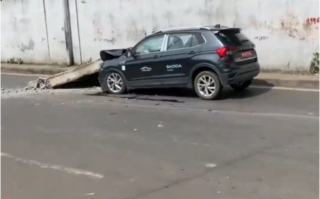 Mumbai Mishap: Andheri Flyover Slab Collapses in Andheri, Falls on Moving Vehicle, Narrow Escape for Driver