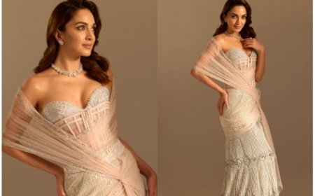 Kiara Advani’s Pre-Draped Concept Saree Gives Us an Instant 90s Flashback- Check Price!