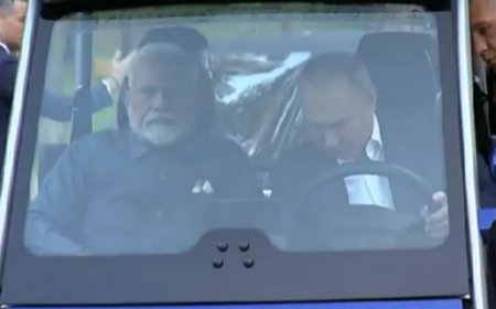 Vladimir Putin Drives PM Modi In Electric Car Around His Residence – Watch Viral Video