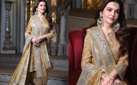 Nita Ambani Revives 150-Year-Old Hyderabadi Chaugoshiya Tradition With Exquisite Kurta and Khada Dupatta For Anant Ambani’s Haldi- Pics
