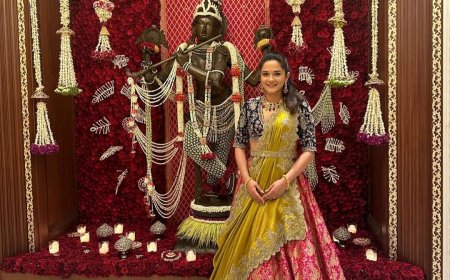 Anjali Merchant Exudes ‘Sister-of-the-Bride’ Elegance in Banarasi Lehenga Worth Over Rs 3L For Radhika Merchant’s Haldi -Pics