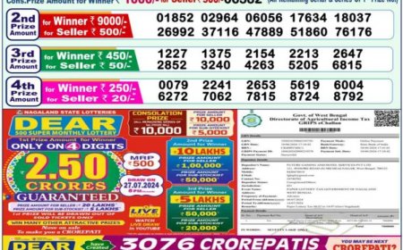 Nagaland Lottery Sambad Result 1PM, 6PM And 8PM For 09.07.2024 LIVE: Dear GODAVARI MORNING Rs. 1 Crore Lucky Draw Winning Numbers OUT Shortly