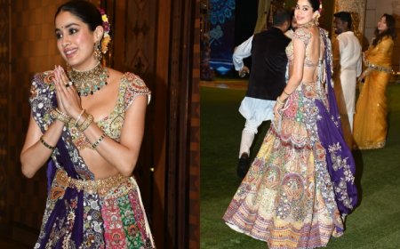 Janhvi Kapoor Blushes as ‘Shiku’ Sweetly Tells Her To Pose For Paps at Ambani’s Puja, Fans Call Him, ‘Green Forest’- Watch