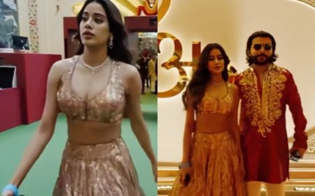Rumoured Couple Janhvi Kapoor-Shikhar Pahariya Pose Together for the FIRST Time at Anant-Radhika’s Wedding – Watch