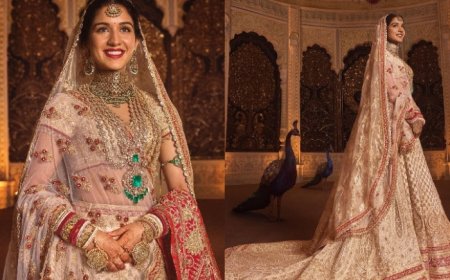 Bride Radhika Merchant Embodies Fairytale Glamour in Panetar-Inspired Red And White Majestic Lehenga- PICS