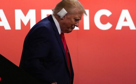 With Bandaged Ear, Trump Makes First Public Appearance After Surviving Assassination Attempt