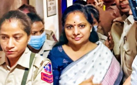 Jailed BRS leader K Kavitha taken to DDU Hospital Due To High Fever And Other Issues