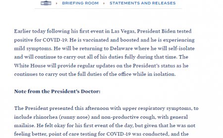 Joe Biden Tests COVID Positive With Mild Symptoms, Says Will Continue to Work For Welfare of US