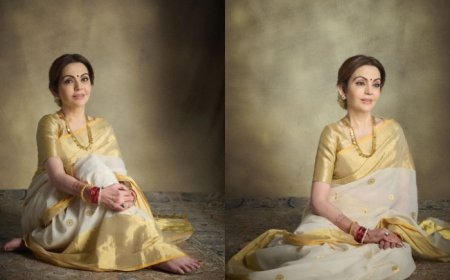 Nita Ambani Radiates Grace in White and Gold Kasavu Saree Crafted by Kerala Artisans in 20 Days- See PICS