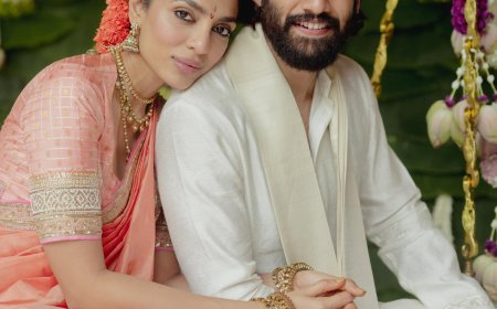 Sobhita Dhulipala is a South Indian Engagement Bride in Peach Silk Saree With Orange Gajra, Don’t Miss Her Diamond Wedding Ring -Pics