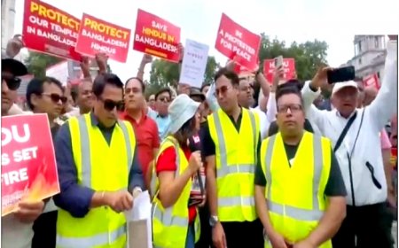 Bangladesh Crisis: Protest Outside UK Parliament Over Violence Against Hindus