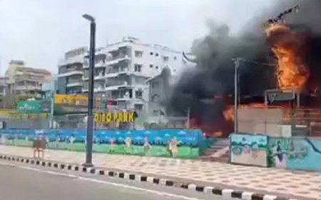 Massive Fire Breaks Out At Visakhapatnam’s Amusement Park, Watch Video Here