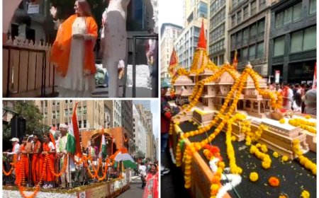 Watch: India Day Parade Celebration In New York; Ayodhya’s Ram Mandir Float Takes Center Stage