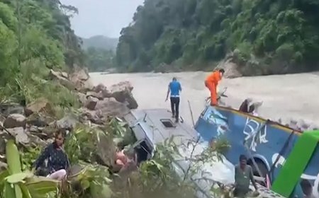 14 Dead As Indian Passenger Bus From Pokhara Plunges Into Marsyangdi River In Nepal, Rescue Ops On