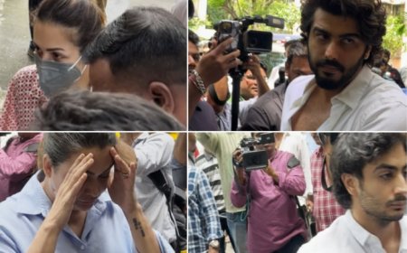 VIDEO: Malaika Arora weeps inconsolably after father Anil Arora dies by suicide, watch