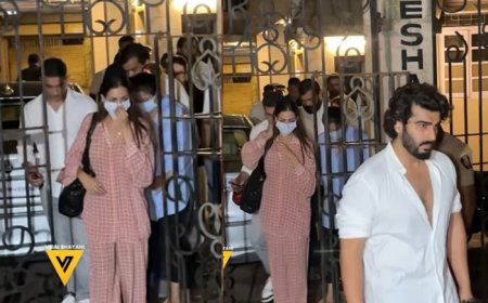 Video: Malaika Arora leaves mom’s house, gets accompanied by concerned Arjun Kapoor as he drops her safely to car, watch