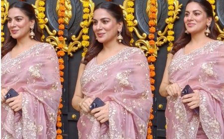 Is Shraddha Arya trying to hide baby bump in pink saree? Latest pics fuel pregnancy rumours