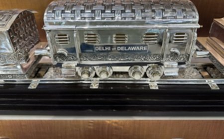 PM Modi gifts antique silver hand-engraved train model to Biden