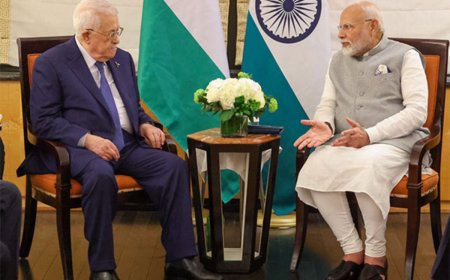 PM Modi expresses ‘deep concern’ on Gaza situation during bilateral meeting with Palestinian President Mahmoud Abbas