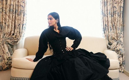 Sonam Kapoor exudes majestic grace in Dior’s dramatic black dress with English floral motif and hint of tradition at Paris Fashion Week
