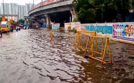 Heavy rain lashes in Chennai, causing waterlogging in many places