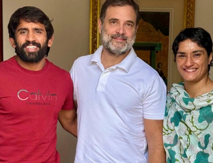 Vinesh Phogat resigns from Indian Railways, joins Congress alongside Bajrang Punia