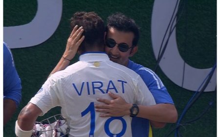 Watch: Virat Kohli shares warm hug with Rohit Sharma and Gautam Gambhir after win over Bangladesh in second Test