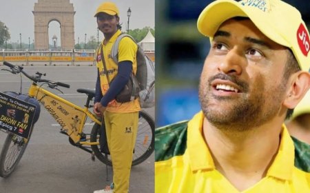 MS Dhoni’s die hard fan travels 1200 KM on bicycle, camps outside Thala’s Ranchi farmhouse to meet idol