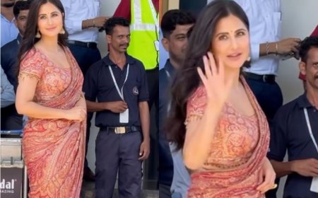 Katrina Kaif’s glowing appearance in Tarun Tahiliani saree leaves netizens wondering ‘if baby is on the way’