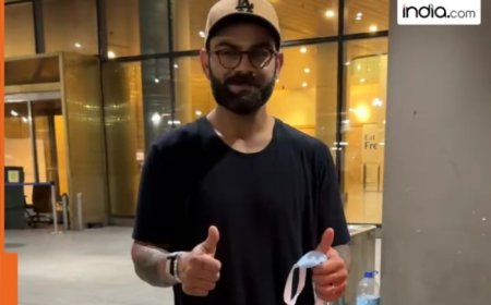 Virat Kohli, kids Vamika, Akaay avoid Paparazzi upon return from London with Anushka Sharma