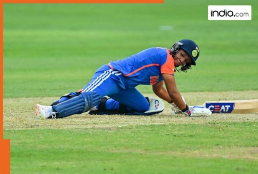 WATCH: Harmanpreet Kaur walks off holding her neck, injury scare for India during Pakistan clash